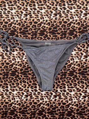 Damsel silver glitter string bikini bottoms